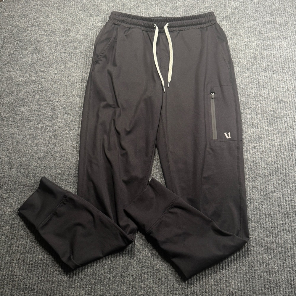 Vuori Joggers Mens XS Black Sunday Performance Soft Tech Knit Athletic Stretch